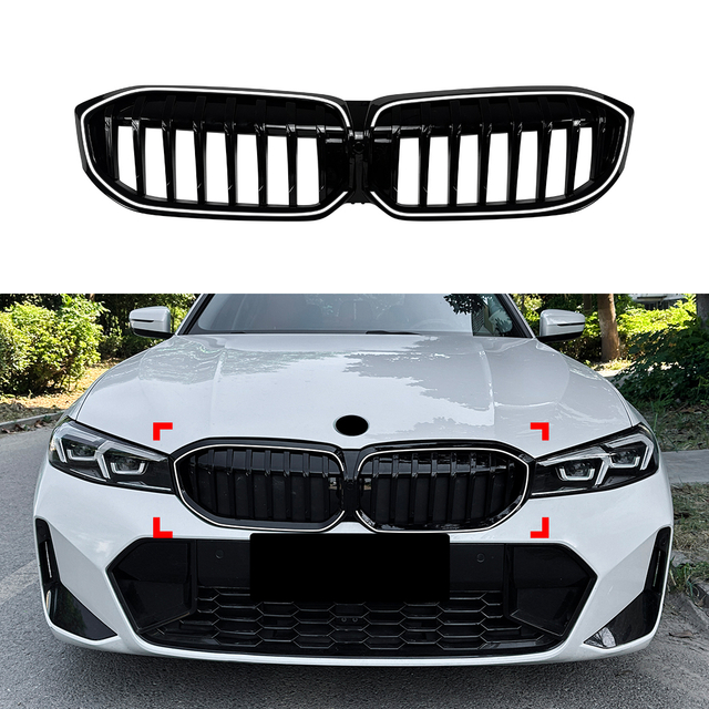 AMP-Z Front Bumper Grille Grill For BMW 3 Series G20 G21 LCI 2023+