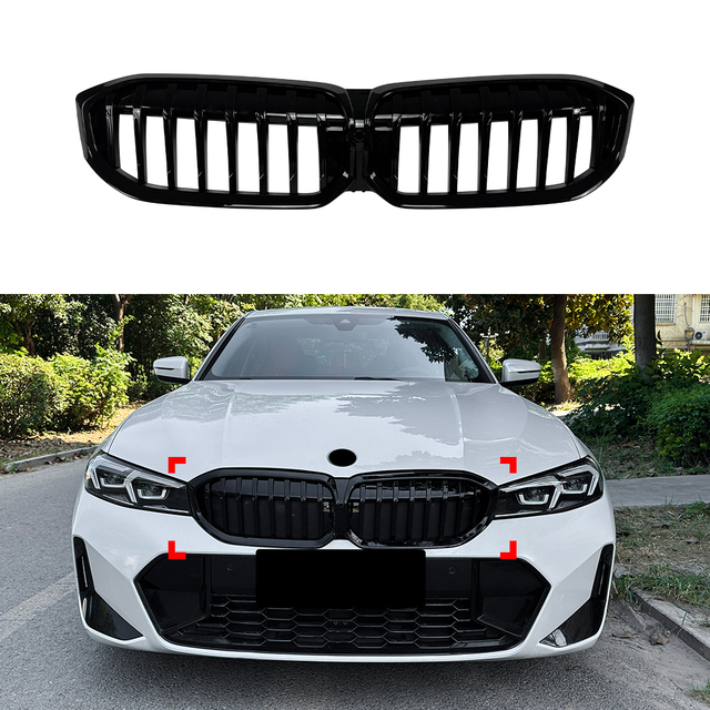 AMP-Z Front Bumper Grille Grill For BMW 3 Series G20 LCI 2023+