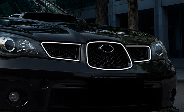 AMP-Z Replacement Front Bumper Grille Grill With Lights For Subaru Impreza WRX STI 2006-2007 AMP-Z Replacement Front Bumper Grille Grill With Lights For Subaru Impreza WRX STI 2006-2007
