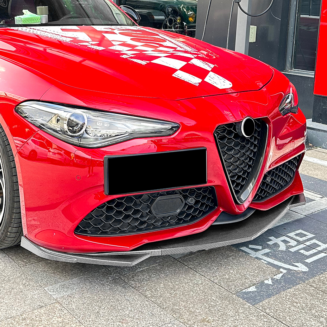 AMP-Z Front Bumper Lip Spiltter For Alfa Romeo Giulia 2015+