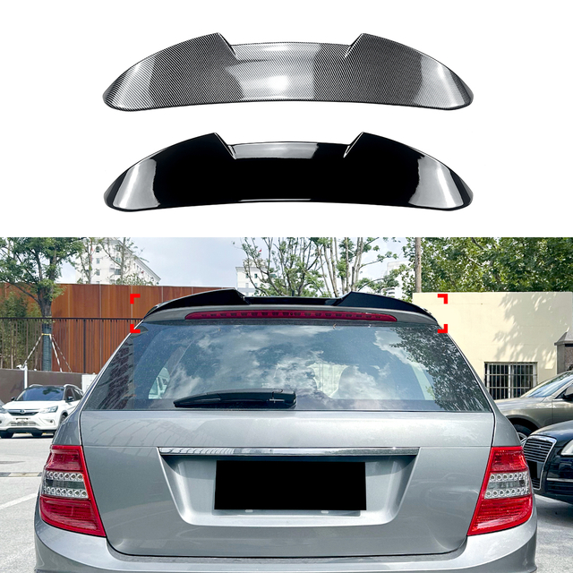 Amp-z الخلفي سقف جناح المفسد لـ Mercedes Benz C Class S204 2008-2014