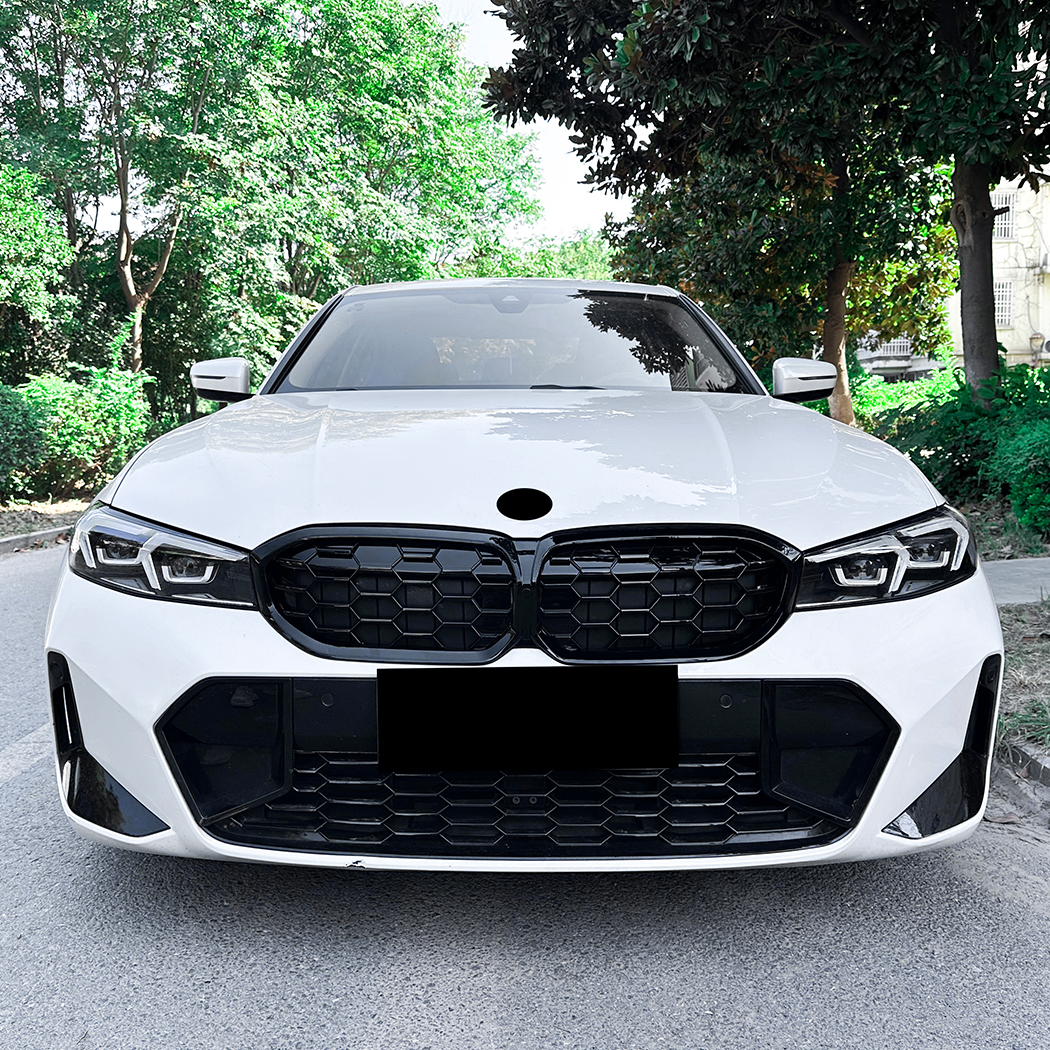 AMP-Z Front Bumper Grille Grill Silver For BMW 3 Series G20 LCI 2023+