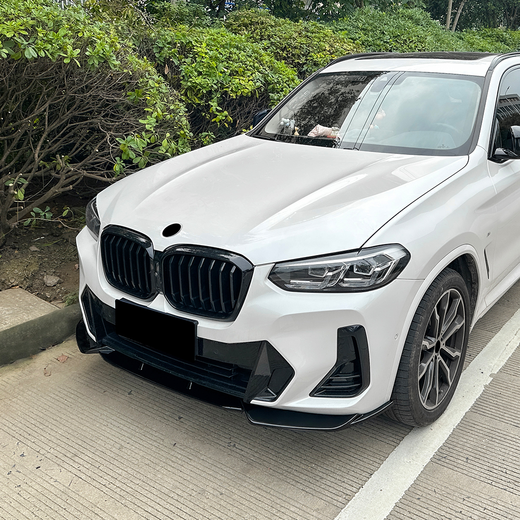AMP-Z Front Bumper Lip Spiltter For BMW X3 X4 G01 G02 LCI 2022-2024