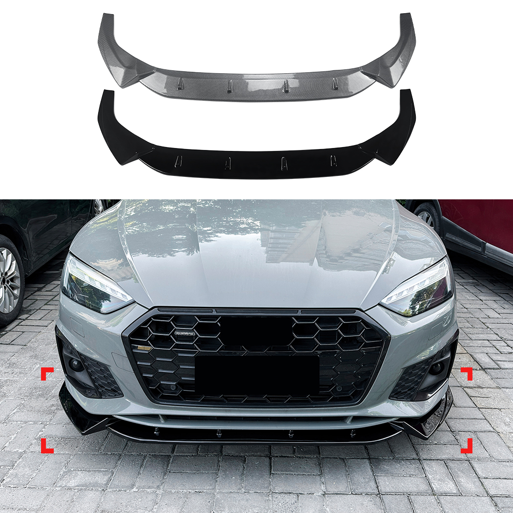 Front Bumper Lip Spiltter For Audi A5 F5 Facelift Sline 2021-2024