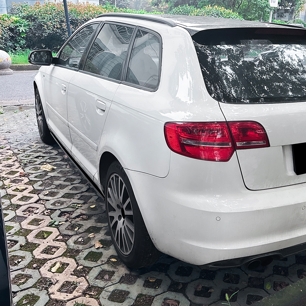 AMP-Z Side Skirt Rocker Panel Splitter Lip For Audi A3 8P Sline 2004-2013