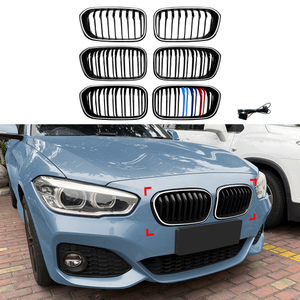 AMP-Z Front Bumper Grille Grill With Lights For BMW 1 Series F20 F21 Facelift 2015-2019