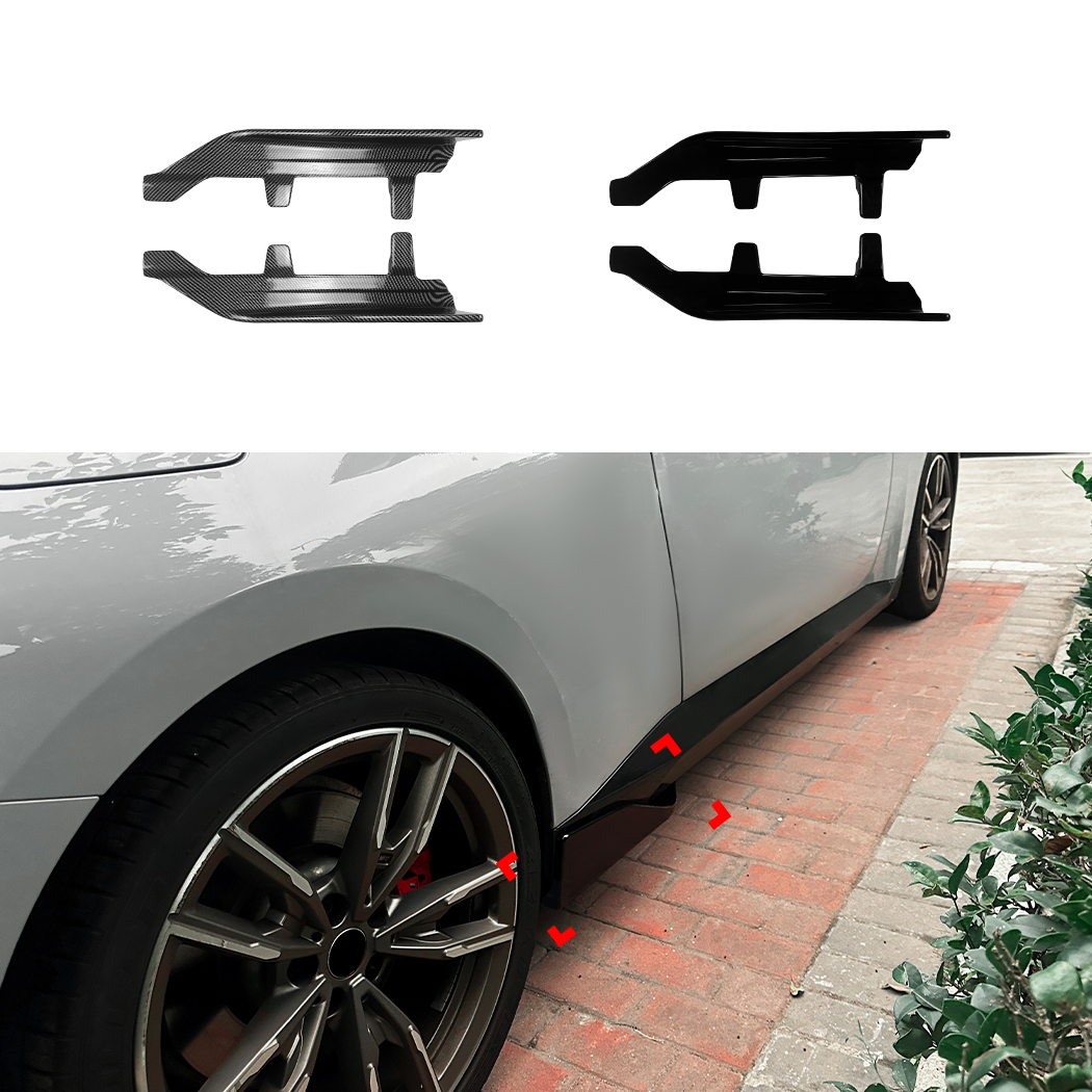 AMP-Z Side Skirt Rocker Panel Splitter Lip For BMW 2 Series G42 M Sport 2022+