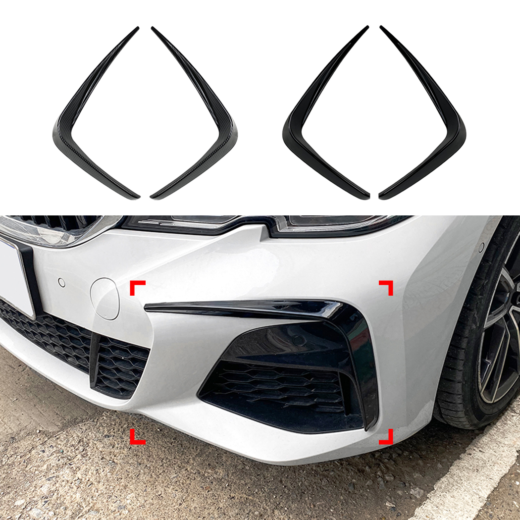AMP-Z Front Bumper Fins Spoiler Canards For BMW 3 Series G20 2019-2022