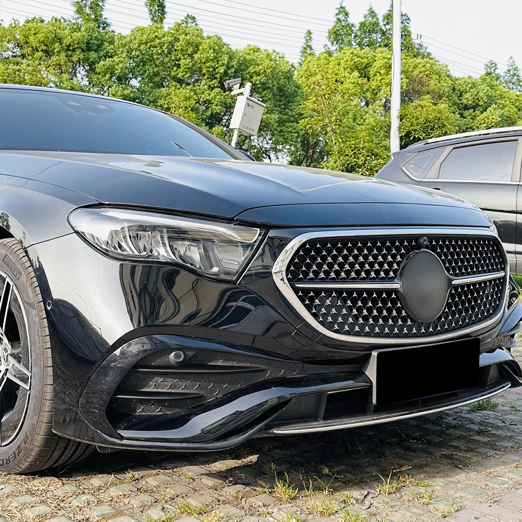 AMP-Z Front Bumper Fins Spoiler Canards For Mercedes Benz E Class W214 2024+