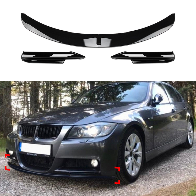 AMP-Z Front Bumper Lip Spiltter For BMW 3 Series E90 M-Tech 2005-2008