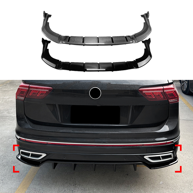 AMP-Z Rear Bumper Spoiler Lip For VW Volkswagen Tiguan MK2 2021-2023