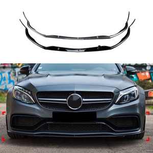 AMP-Z Front Bumper Lip Spiltter For Mercedes Benz C Class W205 C205 S205 C63 AMG 2015-2022