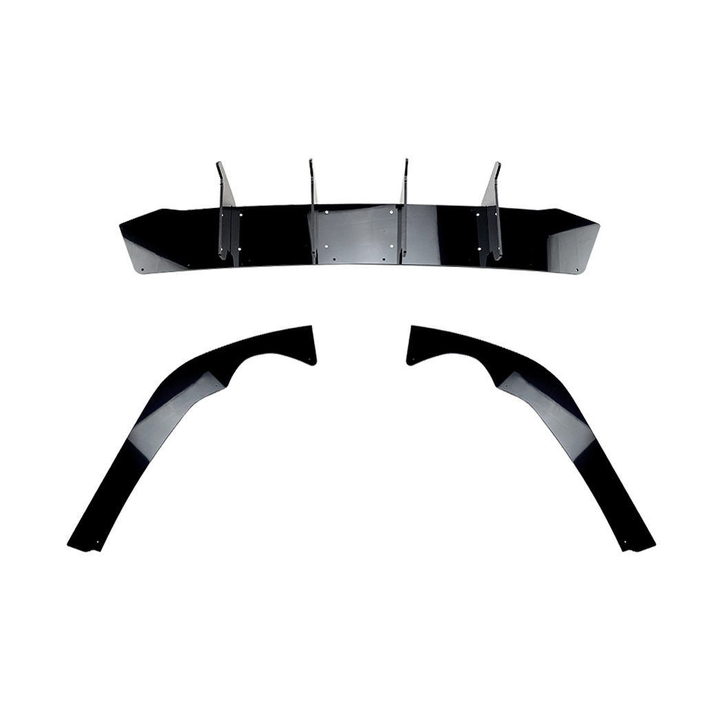 AMP-Z Rear Bumper Short Spoiler Diffuser Valance Lip For Volkswagen VW Passat B8.5 2020+