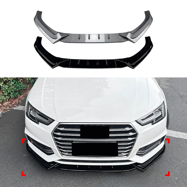 AMP-Z الأمامي الشفاه الشفاه spiltter لـ Audi A4 Sline S4 B9 2017-2019