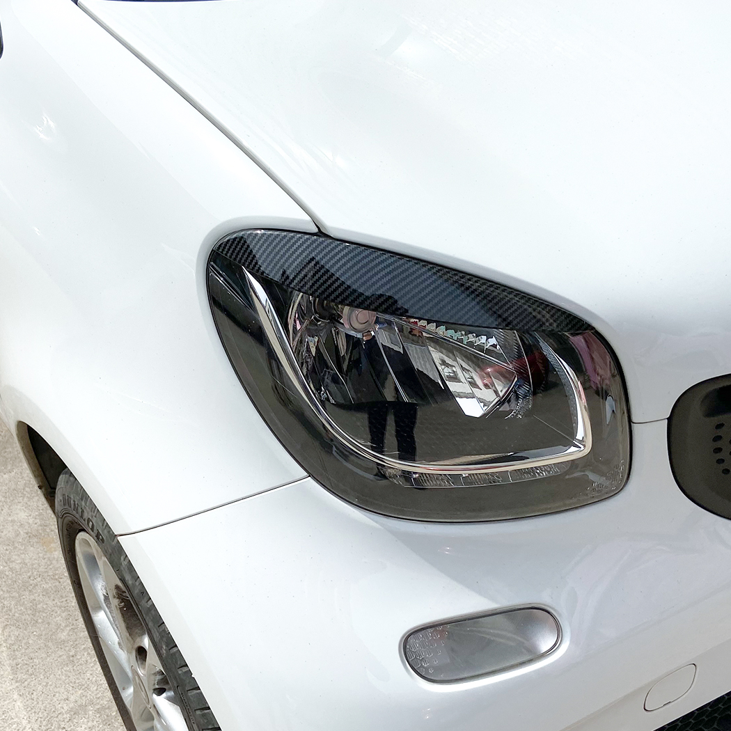 AMP-Z Headlight Eyebrows Eyelids Sticker For Mercedes Benz Smart C453 2014+