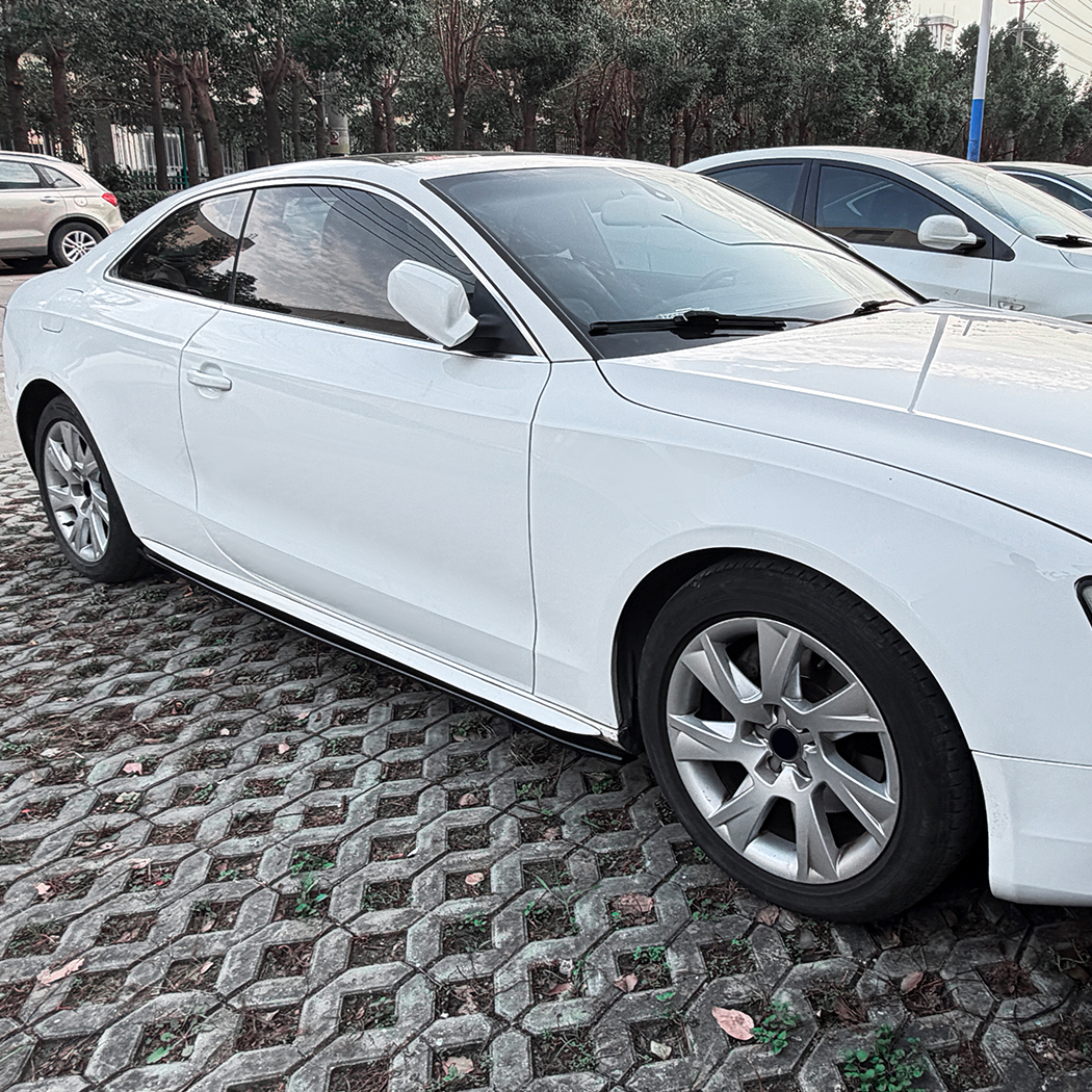 AMP-Z Side Skirt Rocker Panel Splitter Lip For Audi A5 8T Coupe 2-Doors 2007-2016