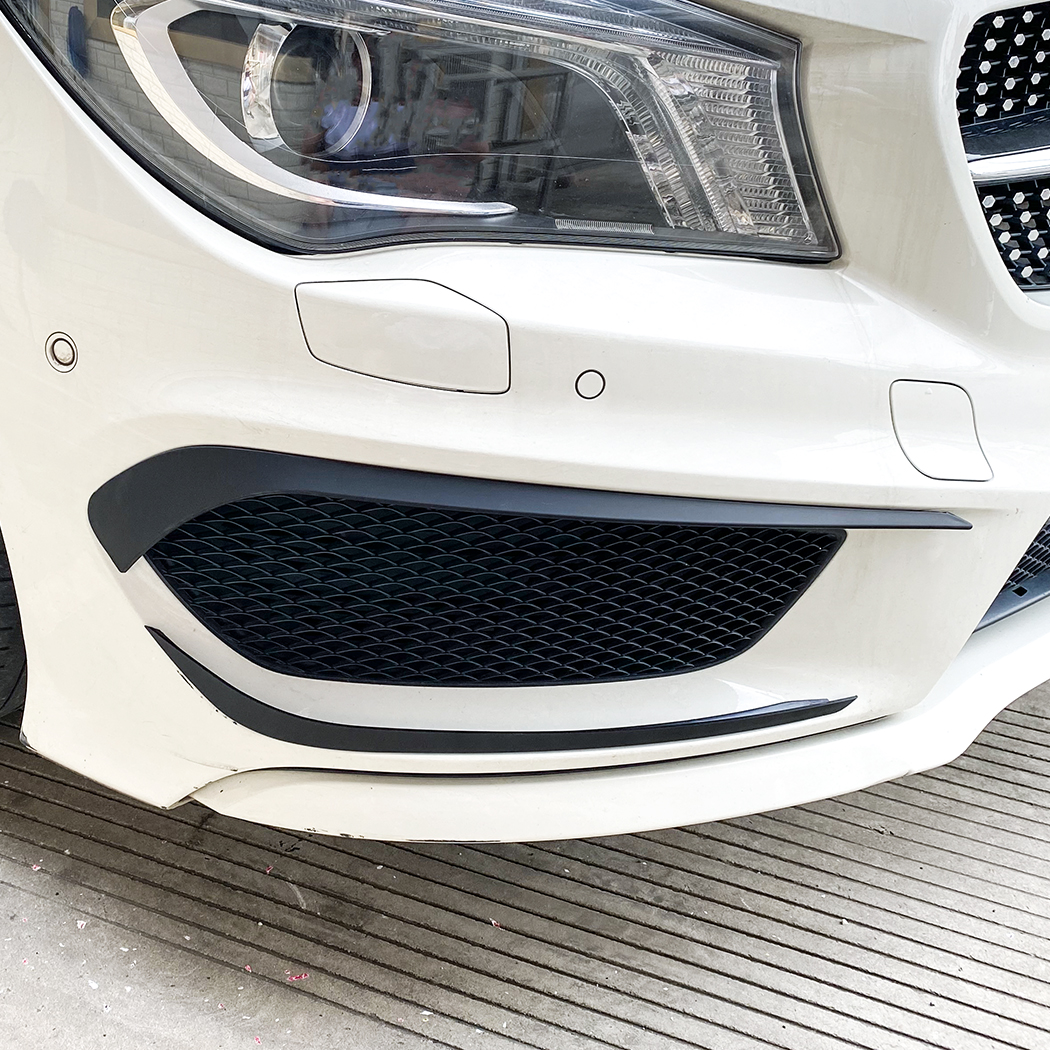 AMP-Z Front Bumper Fins Spoiler Canards For Mercedes Benz CLA Class C117 X117 Pre-Facelit 2013-2015