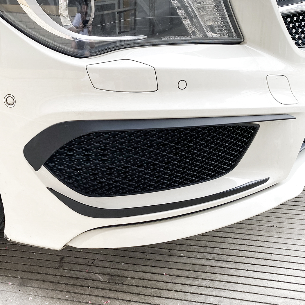 AMP-Z Front Bumper Fins Spoiler Canards For Mercedes Benz CLA Class C117 X117 Pre-Facelit 2013-2015