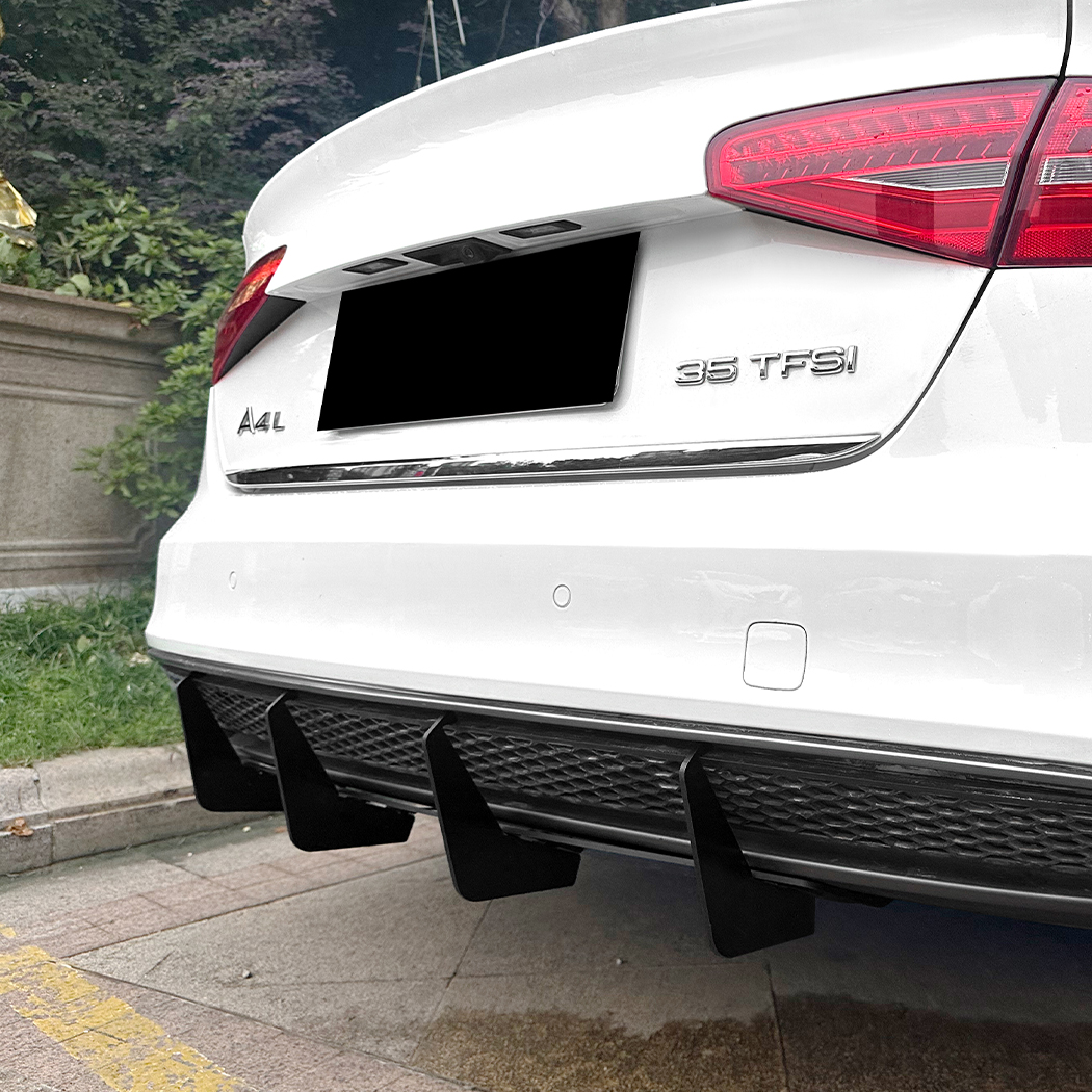 AMP-Z Rear Bumper Spoiler Diffuser Valance Lip For Audi A4 B8.5 Sline Sedan 2013-2016