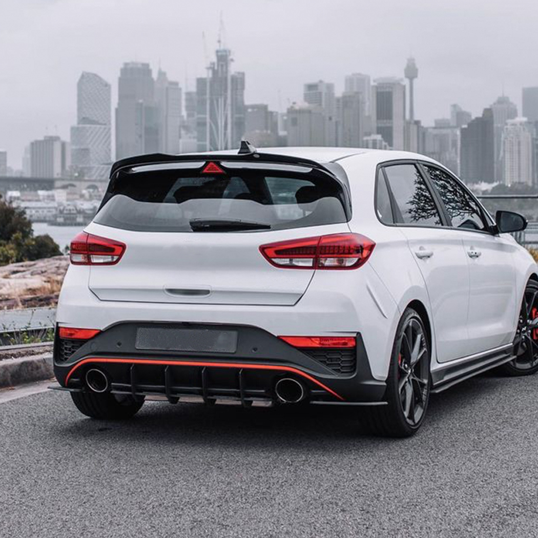 AMP-Z Rear Bumper Spoiler Diffuser Valance Lip For Hyundai I30N Facelift 2020+