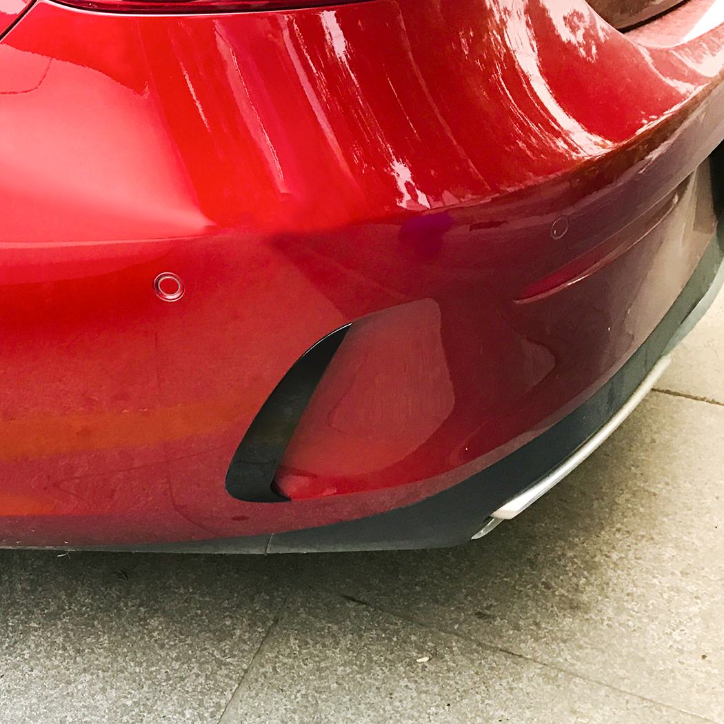 AMP-Z Rear Bumper Fins Spoiler Canards For Mercedes Benz E Class C238 2016-2023