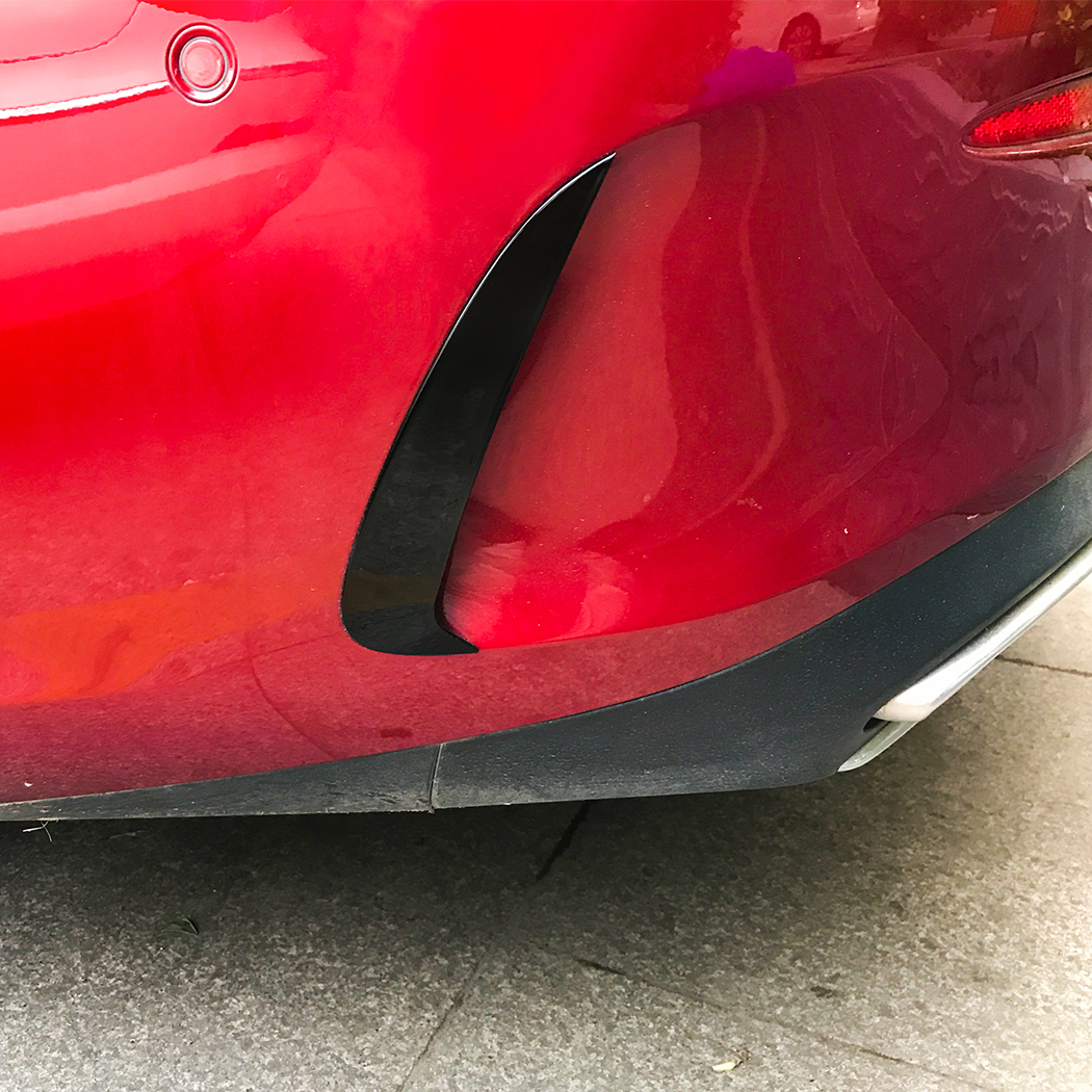 AMP-Z Rear Bumper Fins Spoiler Canards For Mercedes Benz E Class C238 2016-2023
