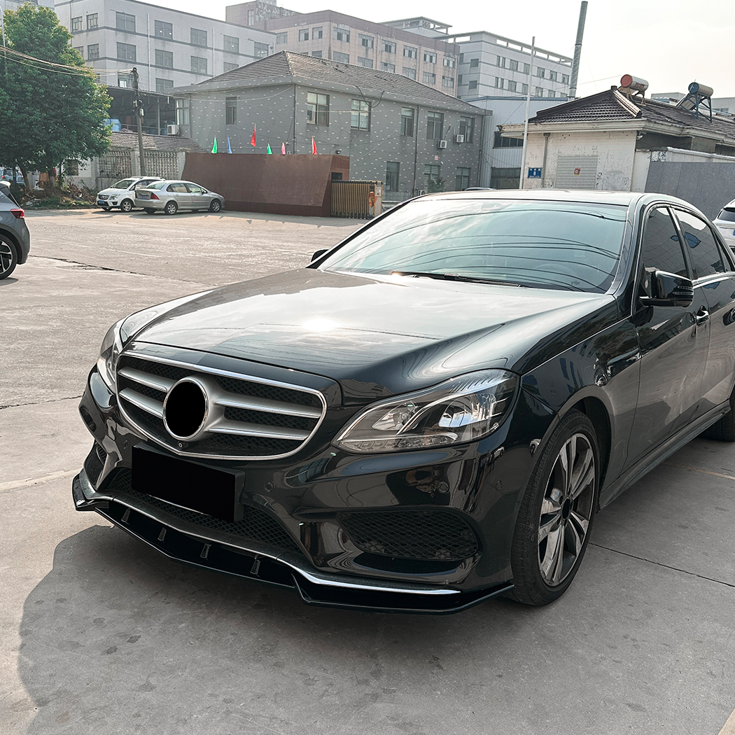 AMP-Z Front Bumper Lip Spiltter For Mercedes Benz E Class W212 Facelift AMG-Line 2012-2015
