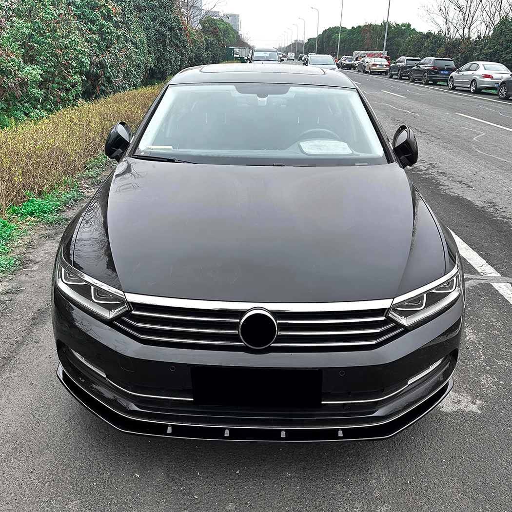 AMP-Z Front Bumper Lip Spiltter Black For VW Volkswagen Passat B8 Standard 2016-2019
