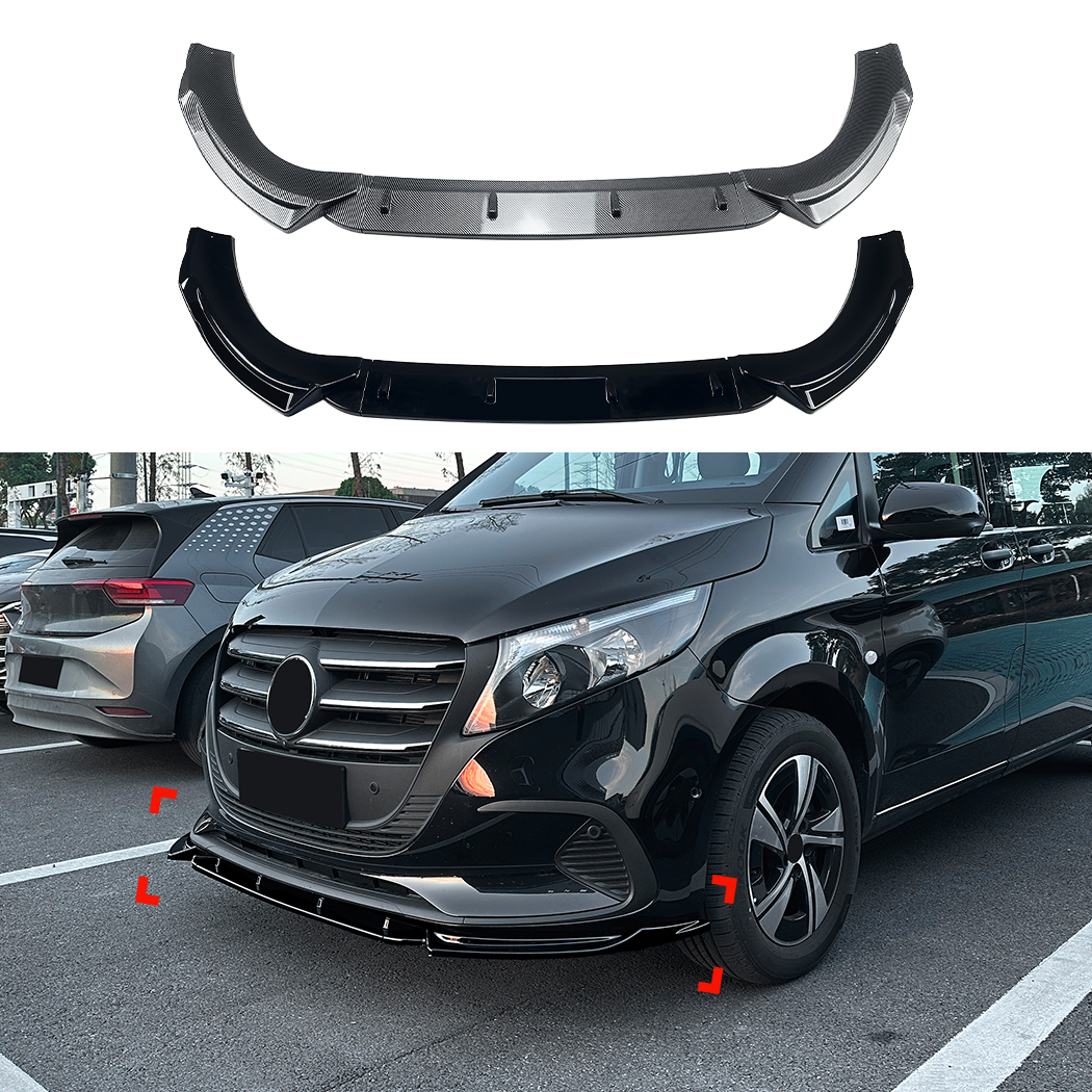 AMP-Z Front Bumper Lip Spiltter For Mercedes Benz Vito W447 2024+