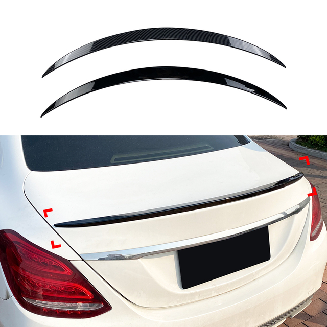 AMP-Z الخلفي سقف جناح المفسد الصغير لـ Mercedes Benz C Class W205 4-Doors Sedan 2015-2021
