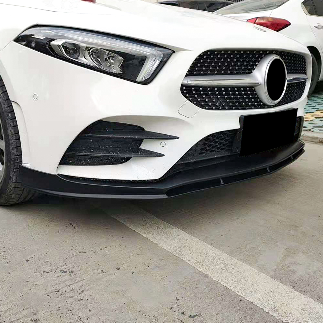 AMP-Z Front Bumper Lip Spiltter For Mercedes Benz A Class W177 AMG Line 2018+