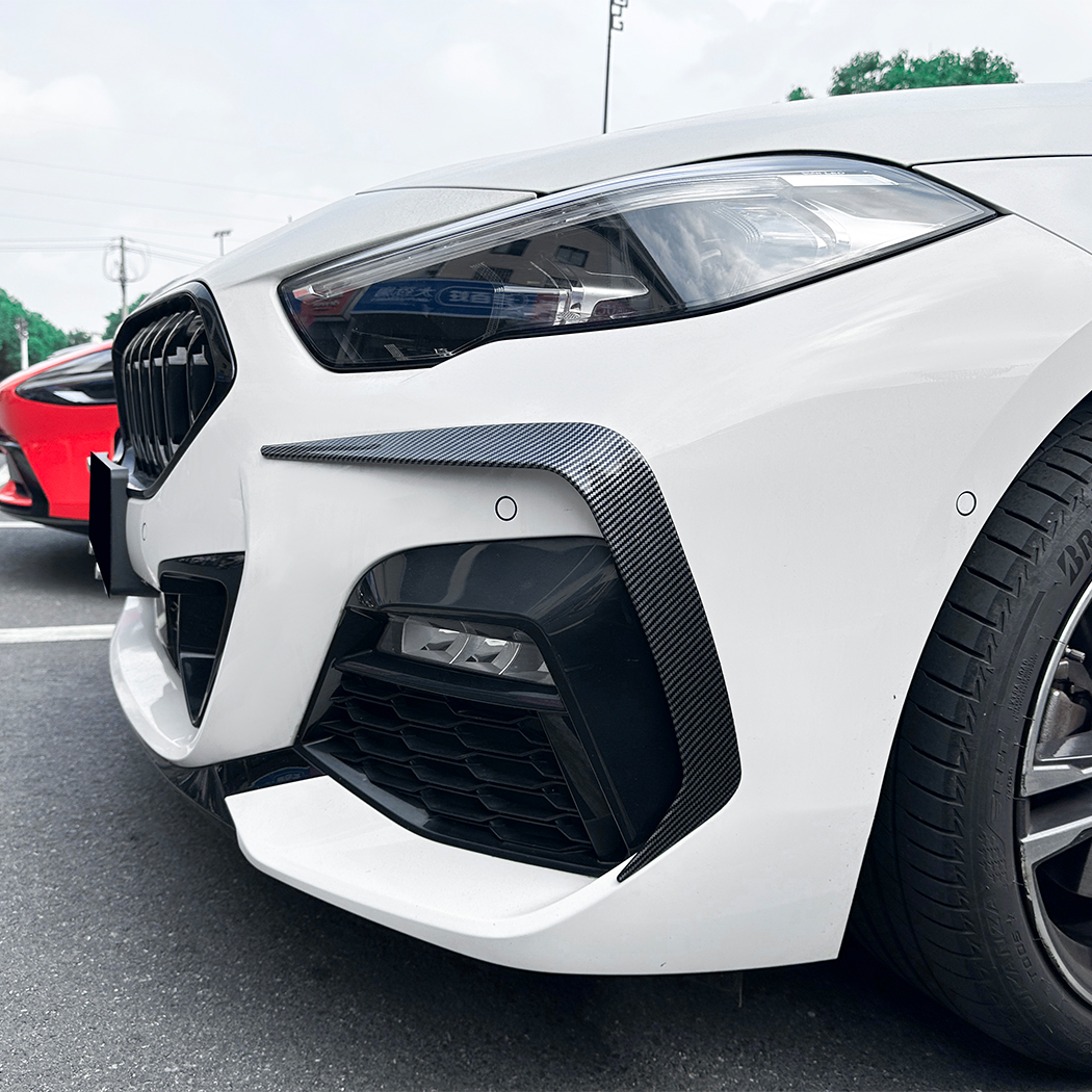 AMP-Z Front Bumper Fins Spoiler Canards For BMW 2 Series F44 M Sport 2020-2024