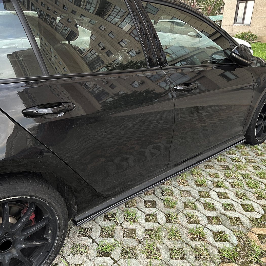 AMP-Z Side Skirt Rocker Panel Splitter Lip For VW Volkswagen Golf MK7 7.5 GTI R GTD GTE 2013-2019