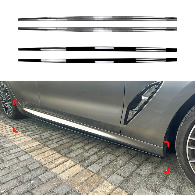 AMP-Z Side Skirt Rocker Panel Splitter Lip For BMW 8 Series G16 Gran Coupe M Sport 2019+