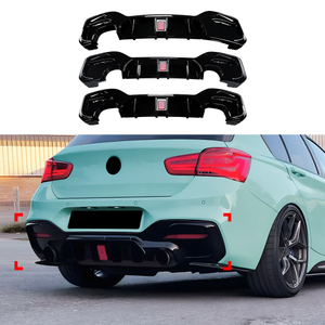 AMP-Z Rear Bumper Spoiler Lip For BMW 1 Series F20 F21 LCI M Sport 2015-2019