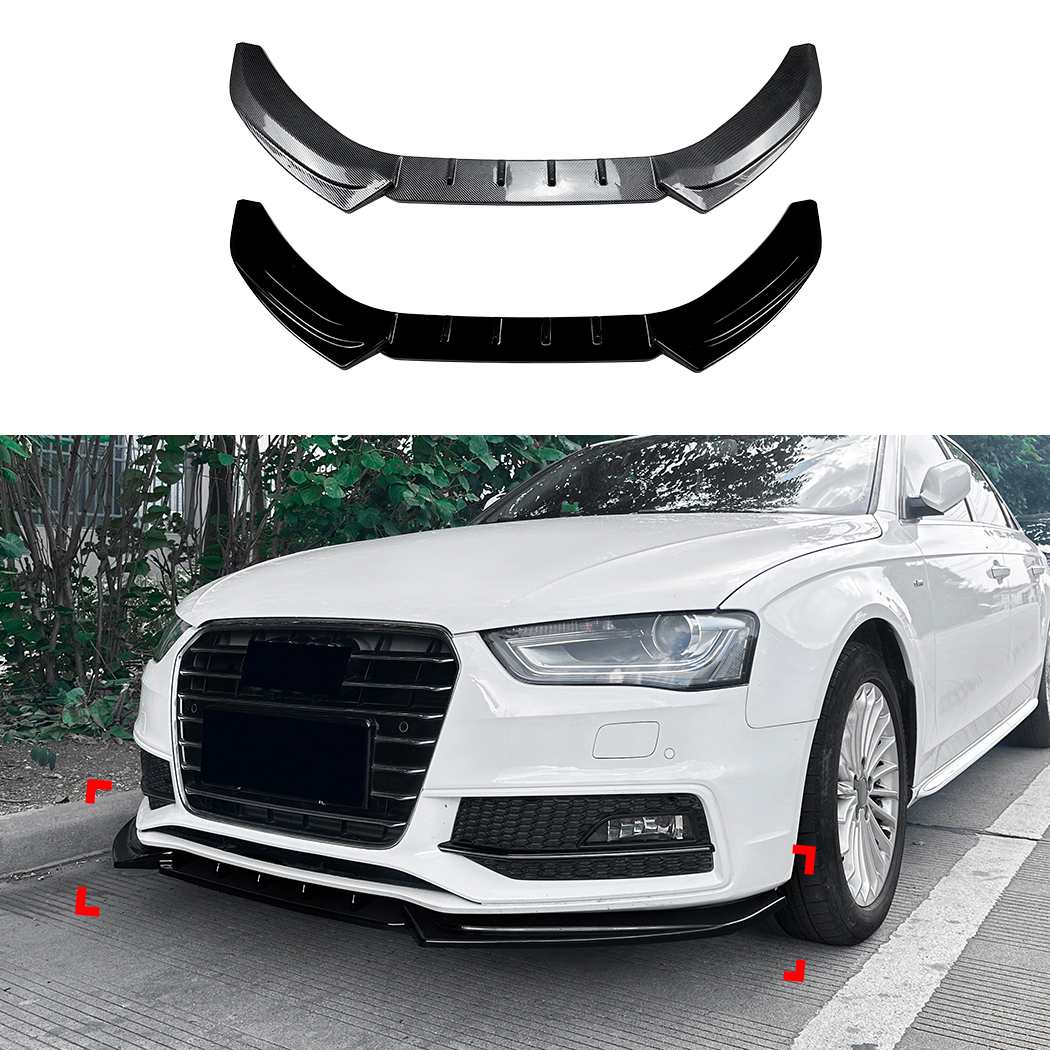 AMP-Z Front Bumper Lip Spiltter For Audi A4 B8.5 A5 8T Facelift Sline 2013-2016