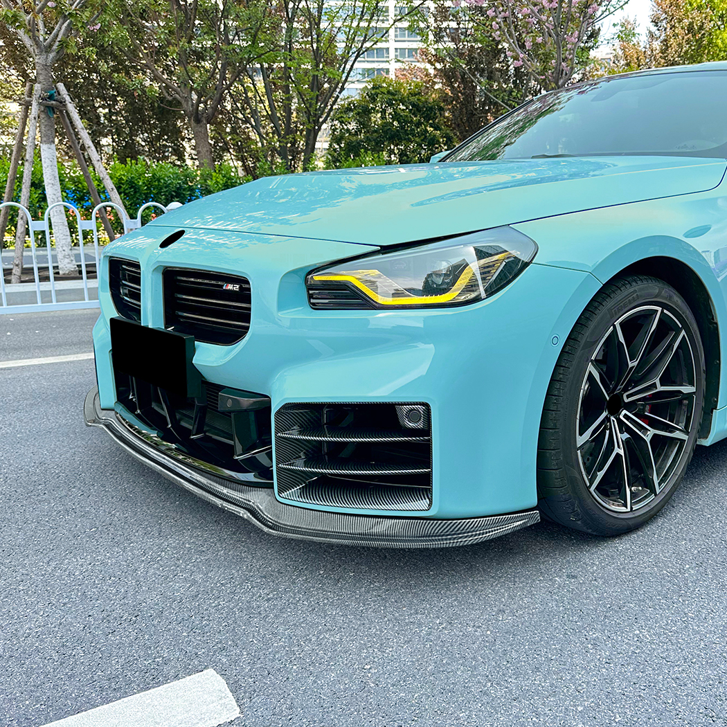 AMP-Z Front Bumper Lip Spiltter Carbon Black For BMW 2 Series M2 G87 2023+