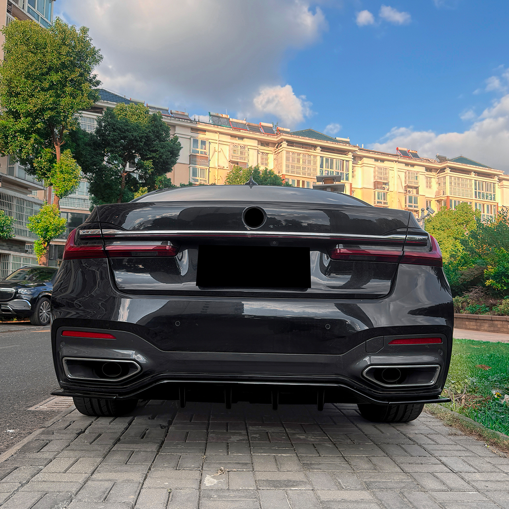 AMP-Z Rear Bumper Spoiler Lip For BMW 7 Series G11 G12 facelift M Sport 2019-2022