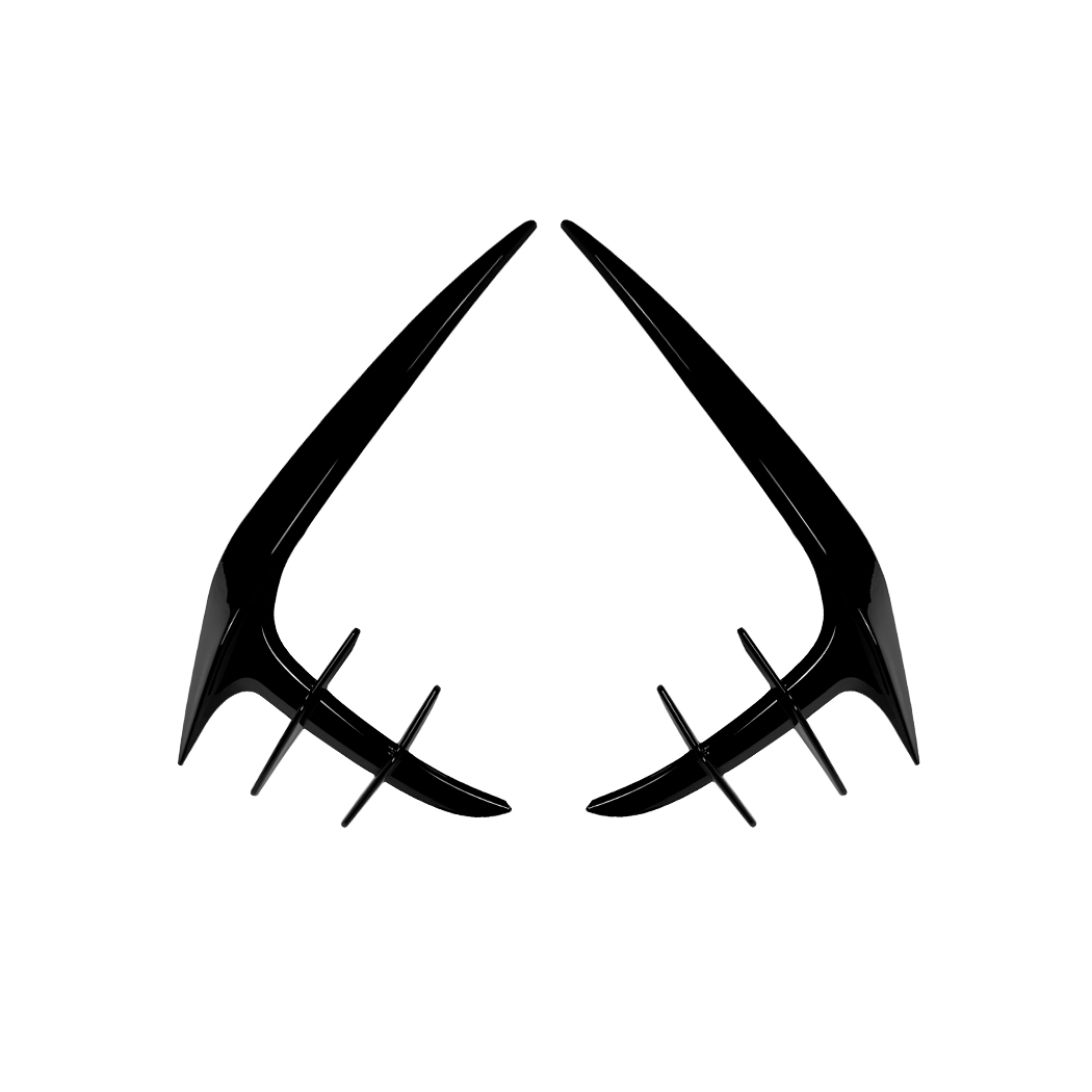 AMP-Z Front Bumper Fins Spoiler Canards For Audi A4 B9.5 Sline 2020-2024