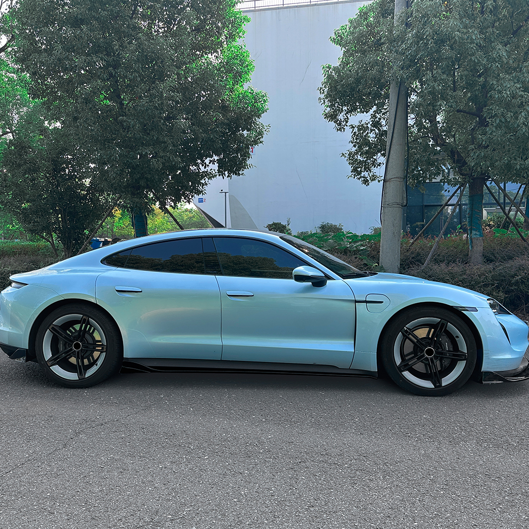 AMP-Z Side Skirt Rocker Panel Splitter Lip For Porsche Taycan 2019+