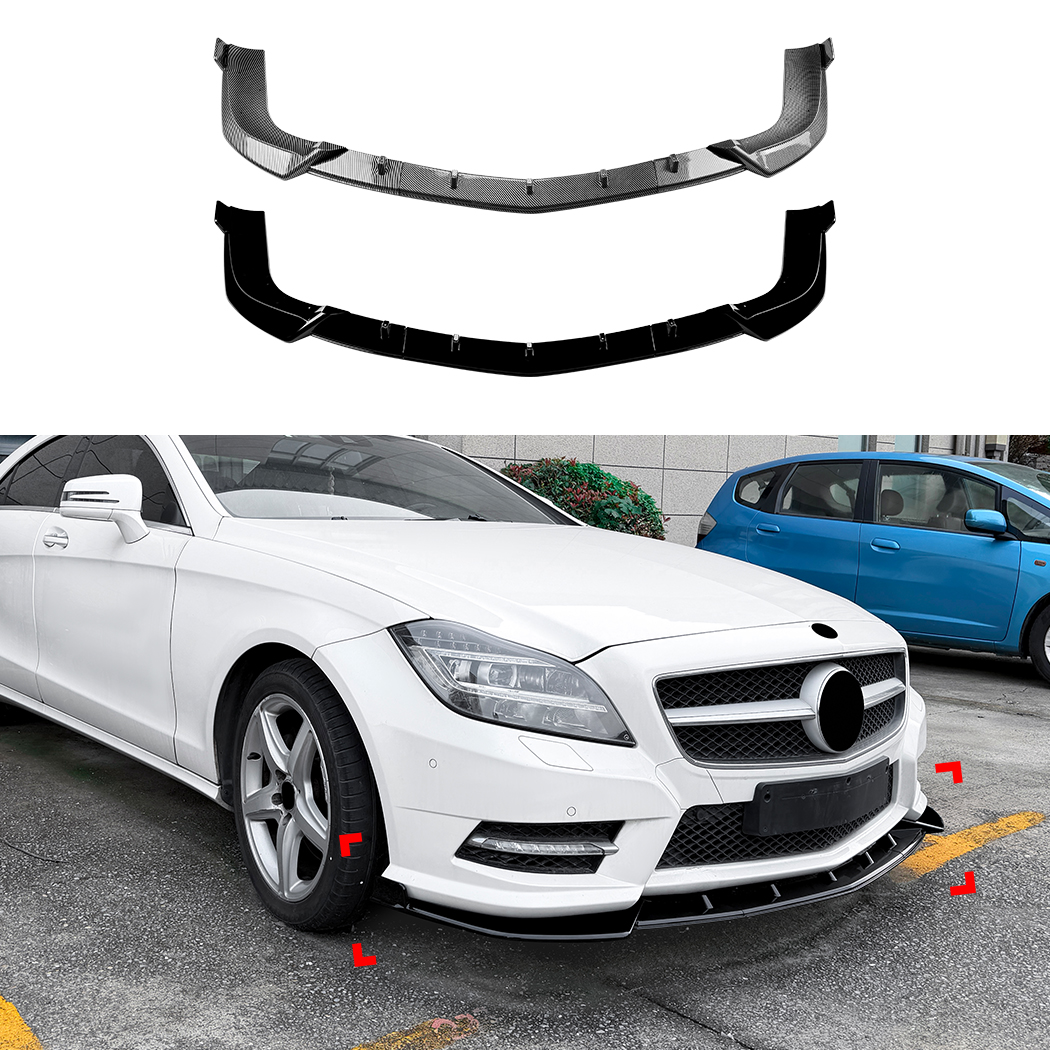 AMP-Z Front Bumper Lip Splitter For Mercedes Benz CLS Class C218 Pre-Facelift AMG-Line 2011-2013