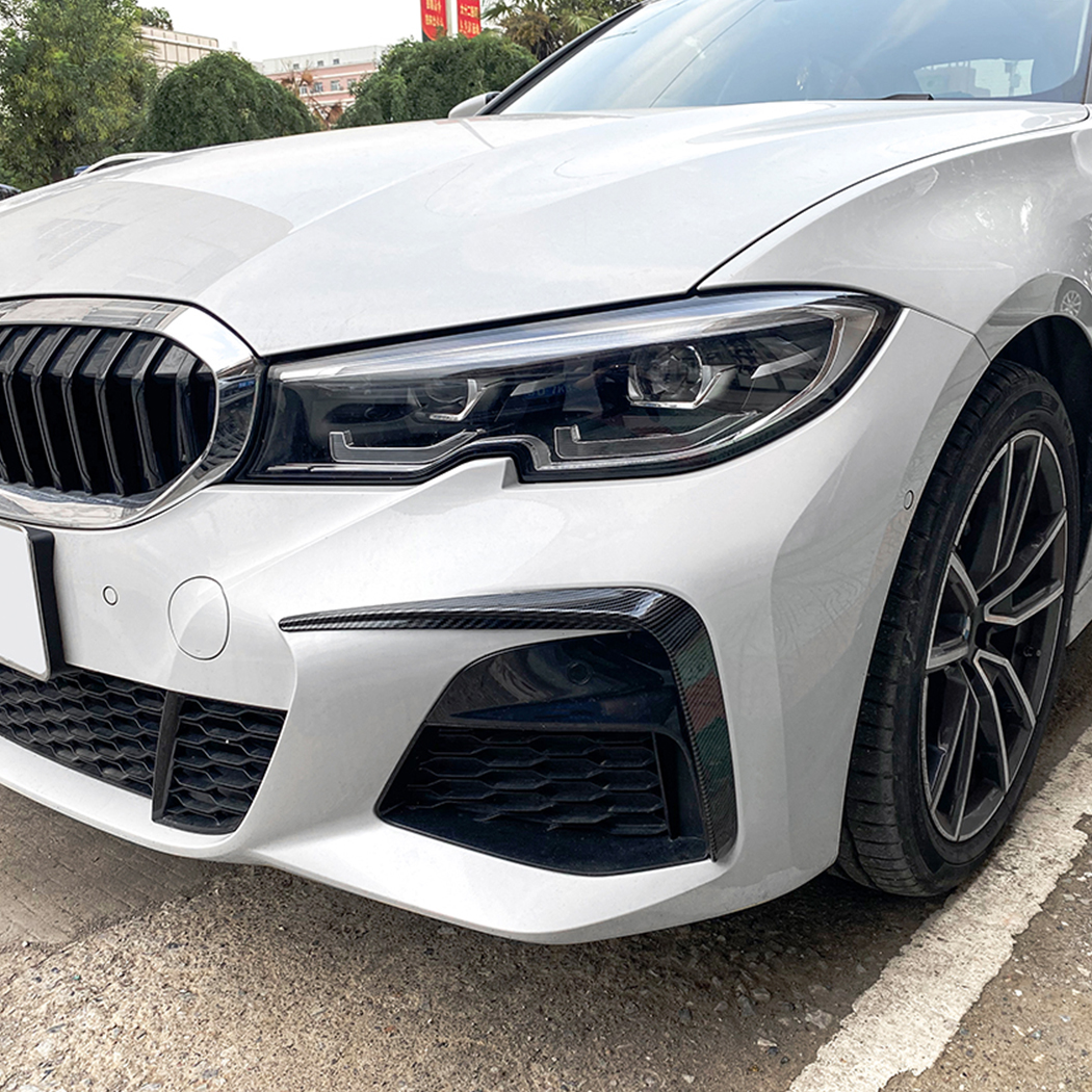 AMP-Z Front Bumper Fins Spoiler Canards For BMW 3 Series G20 2019-2022