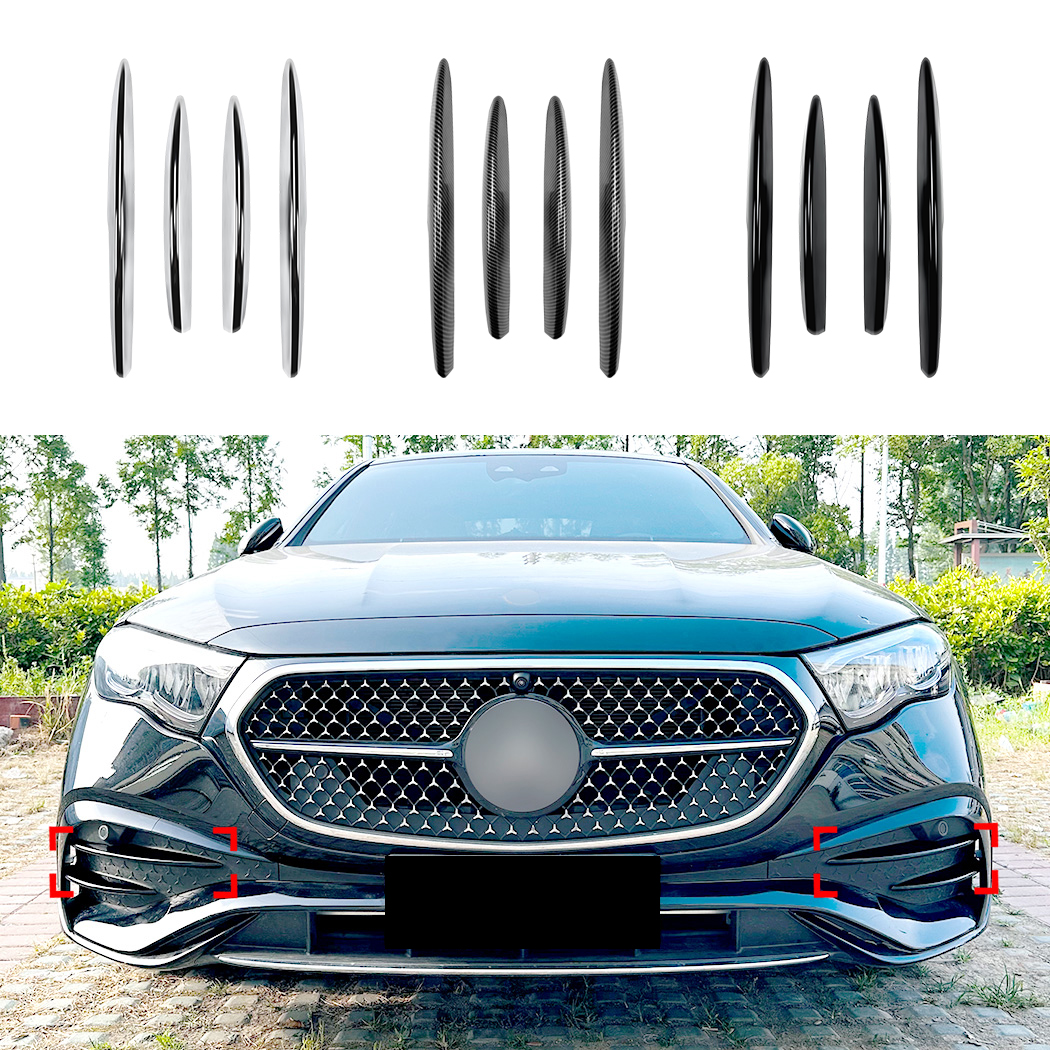 AMP-Z Front Bumper Fins Spoiler Canards For Mercedes Benz E Class W214 2024+
