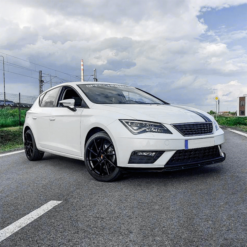 AMP-Z Front Bumper Lip Spiltter For Seat Leon MK3.5 Standard 2017-2019