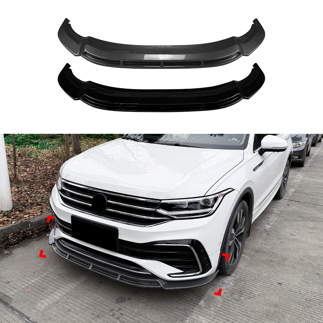 AMP-Z Front Bumper Lip Splitter For VW Volkswagen Tiguan MK2.5 Rline 2021-2023
