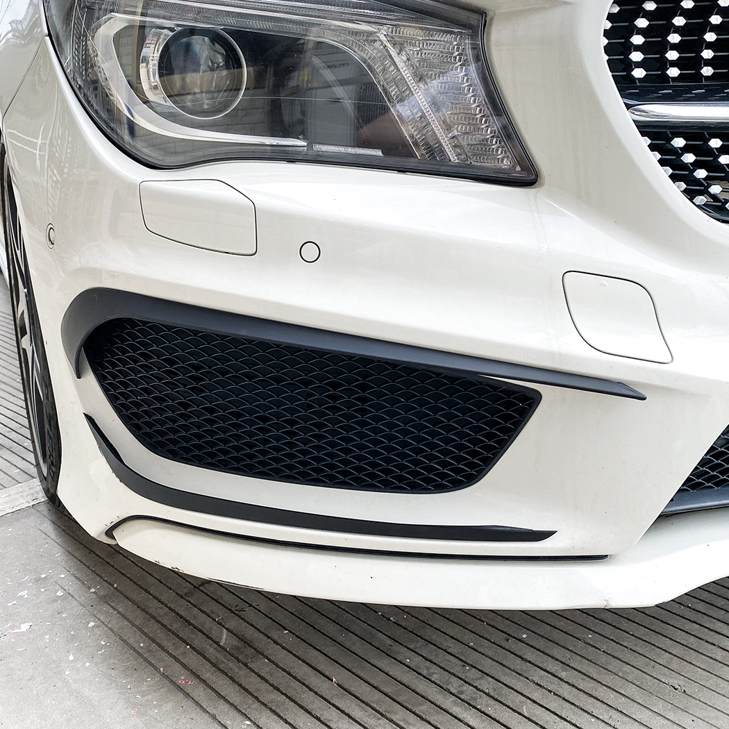 AMP-Z Front Bumper Fins Spoiler Canards For Mercedes Benz CLA Class C117 X117 Pre-Facelit 2013-2015