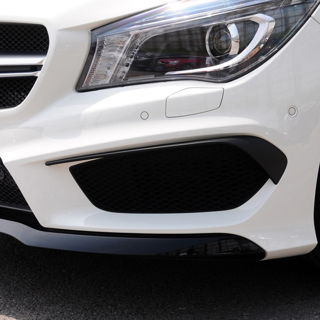 AMP-Z Front Bumper Fins Spoiler Canards For Mercedes Benz CLA Class C117 X117 Pre-Facelit AMG-line 2013-2015