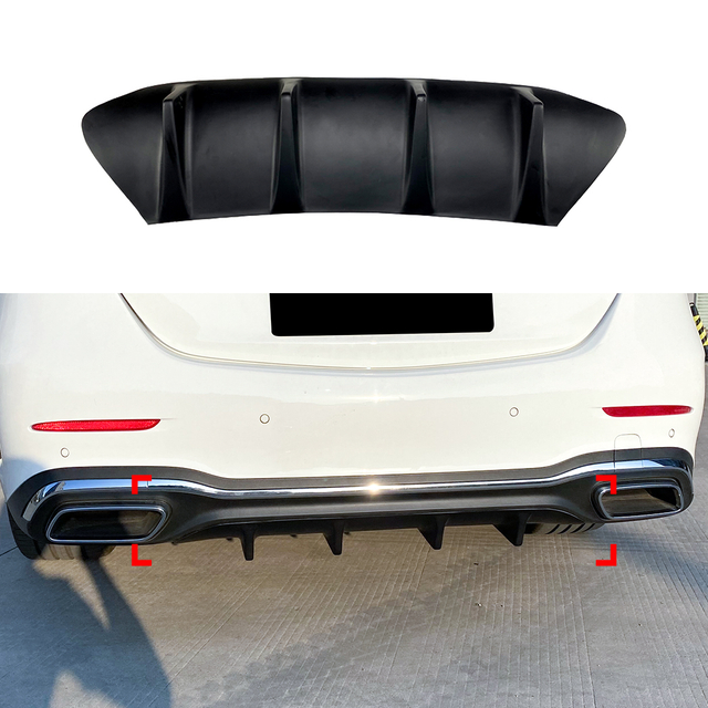 AMP-Z Leat Black Pumper Spoiler Lip لـ Mercedes Benz C Class W206 AMG Line 2022+
