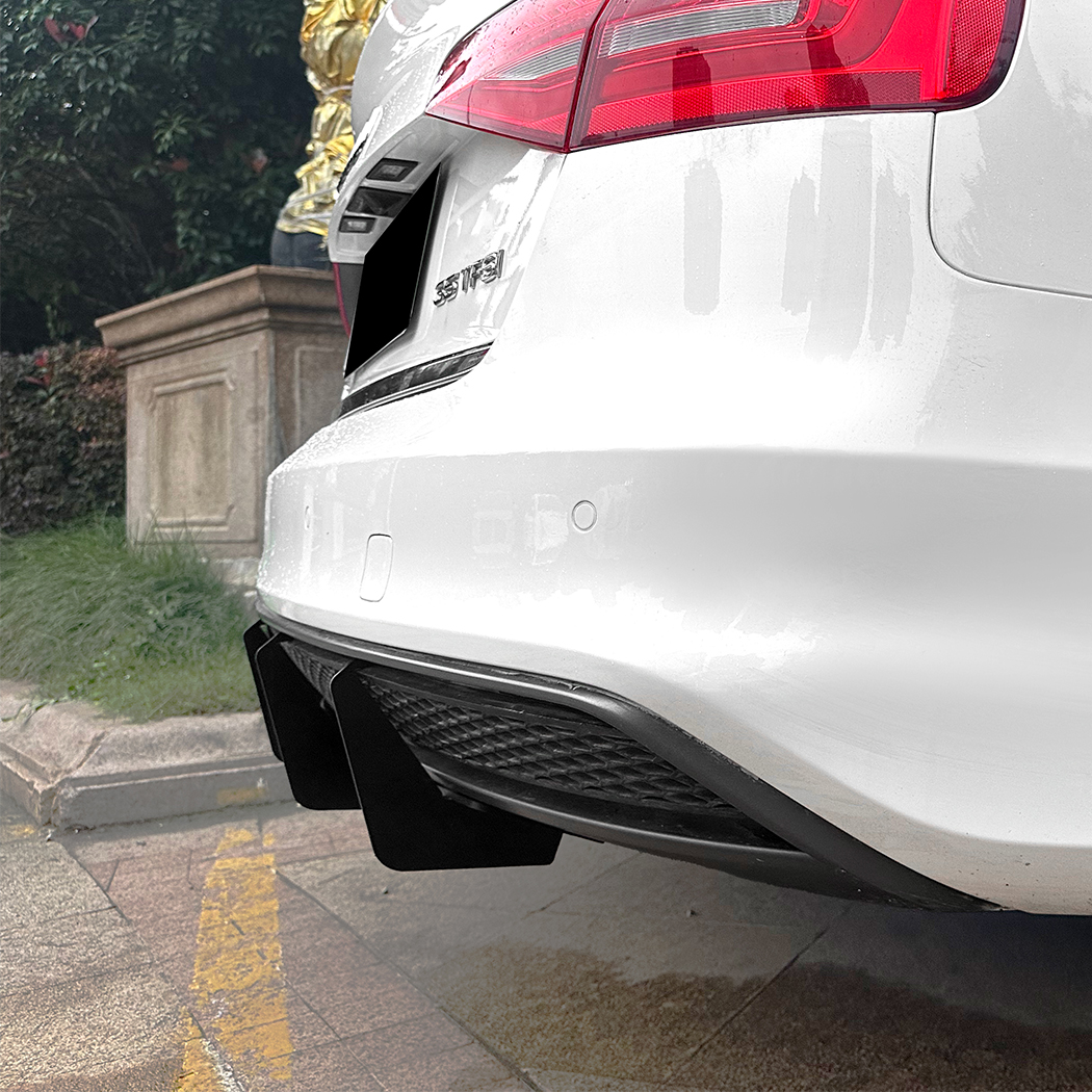 AMP-Z Rear Bumper Spoiler Diffuser Valance Lip For Audi A4 B8.5 Sline Sedan 2013-2016