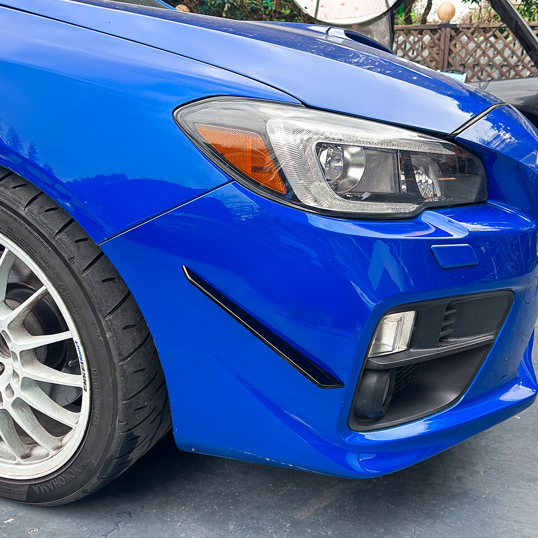 AMP-Z Front Bumper Fins Side Spoiler Canards For Subaru WRX STI VA 2015-2021